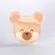 Handcrafted Pine Wood Teddy Bear Knob